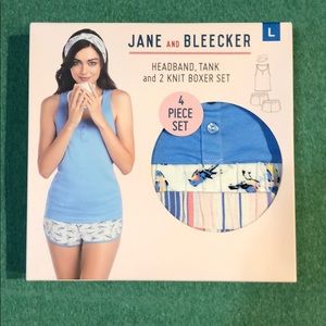 Headband, Tank & 2 Boxer Short Pajama Set